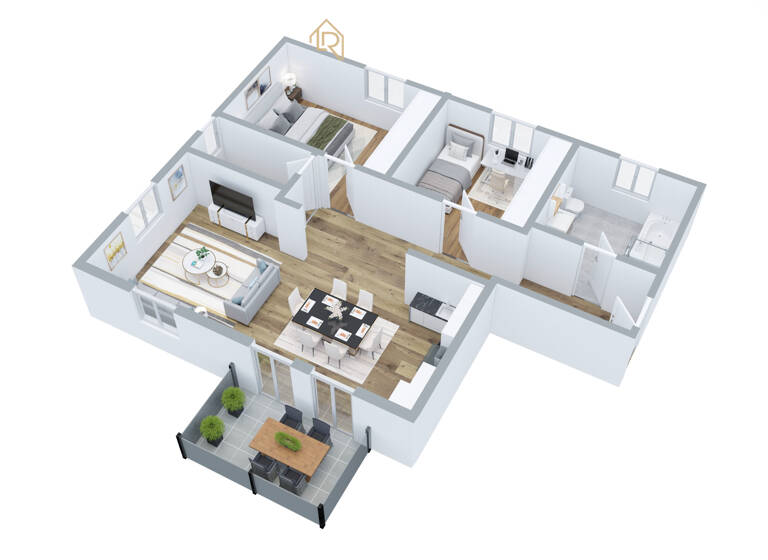 Wohnung zum Kauf 395.000 € 3 Zimmer 94,7 m²<br/>Wohnfläche 1.<br/>Geschoss Kirchroth Kirchroth 94356
