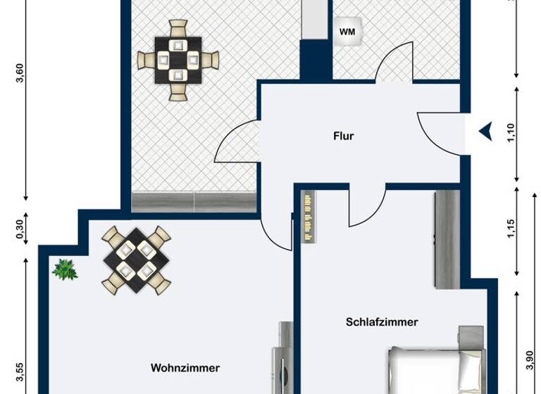 Wohnung zum Kauf provisionsfrei 125.000 € 2 Zimmer 36 m² Krämpfervorstadt Erfurt 99085