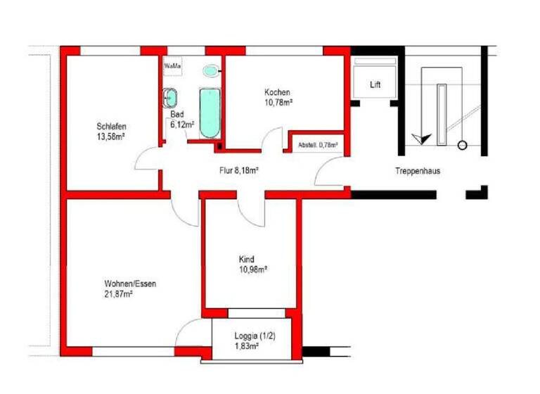 Wohnung zum Kauf 269.000 € 3 Zimmer 74 m² Geschoss 2/8 frei ab sofort Zerzabelshof Nürnberg 90480