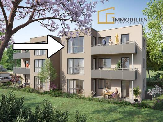 Wohnung zum Kauf - Erstbezug provisionsfrei 445.000 € 3 Zimmer 81,4 m² Hallstadt Hallstadt 96103
