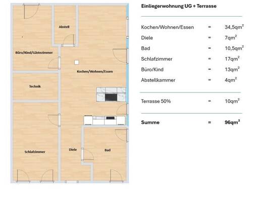 Terrassenwohnung zur Miete 1.150 € 3 Zimmer 96 m² Geschoss 1/2 frei ab 01.10.2026 Oberwaldach Waldachtal 72178
