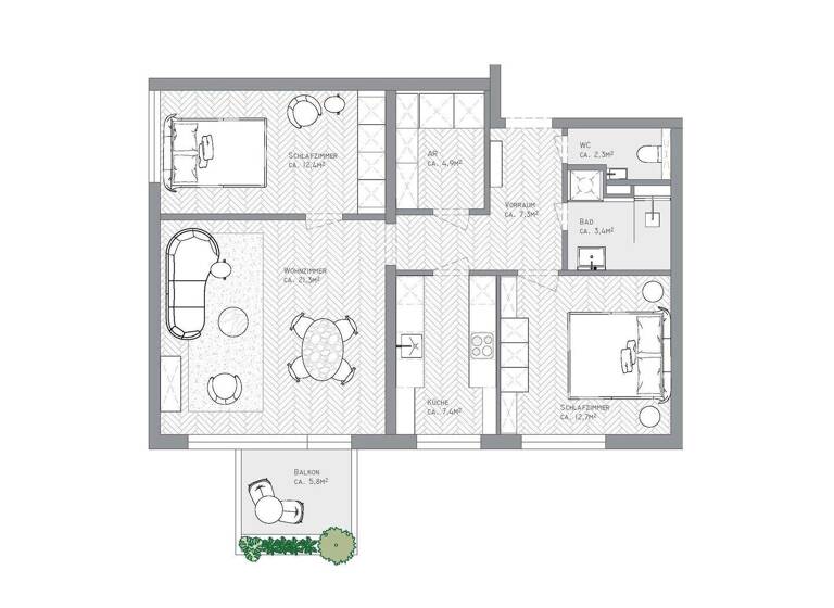 Wohnung zum Kauf 699.000 € 3 Zimmer 72 m² Wien, Döbling / Wien 19., Döbling 1190