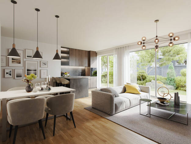 Wohnung zum Kauf - Neubau provisionsfrei 1.162.000 € 3 Zimmer 96,3 m² EG Kunihohstraße 7 Daglfing München 81929