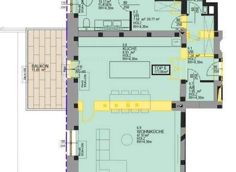 Wohnung zum Kauf 1.150.000 € 5 Zimmer 173,9 m² 1. Geschoss Vinzenz-Heß-Gasse 14 Wien 1130