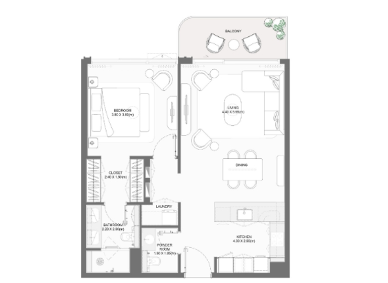 Wohnung zum Kauf 466.320 € 2 Zimmer 81,5 m² Dubai