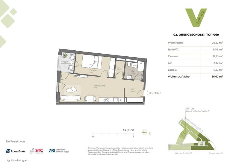 Wohnung zur Miete 677 € 2 Zimmer 56,6 m² Waldegg Linz 4020