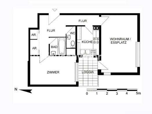 Wohnung zur Miete Tauschwohnung 401 € 2 Zimmer 58,5 m² 2. Geschoss Tegel Reinickendorf 13439