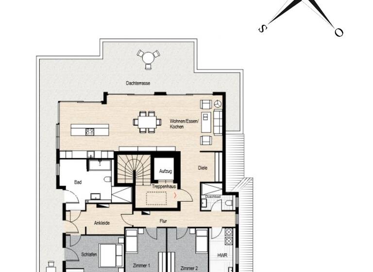 Penthouse zur Miete 2.990 € 4,5 Zimmer 184 m²<br/>Wohnfläche ab sofort<br/>Verfügbarkeit Wiesloch Wiesloch 69168