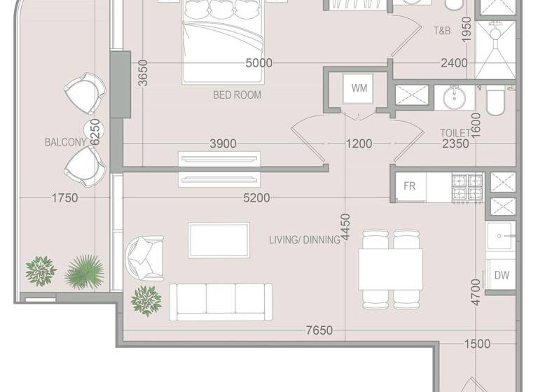 Wohnung zum Kauf provisionsfrei 252.340 € 2 Zimmer 35,3 m² Dubai 00000