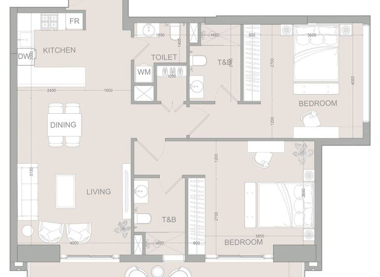 Wohnung zum Kauf provisionsfrei 408.556 € 3 Zimmer 117,4 m² Dubai 00000