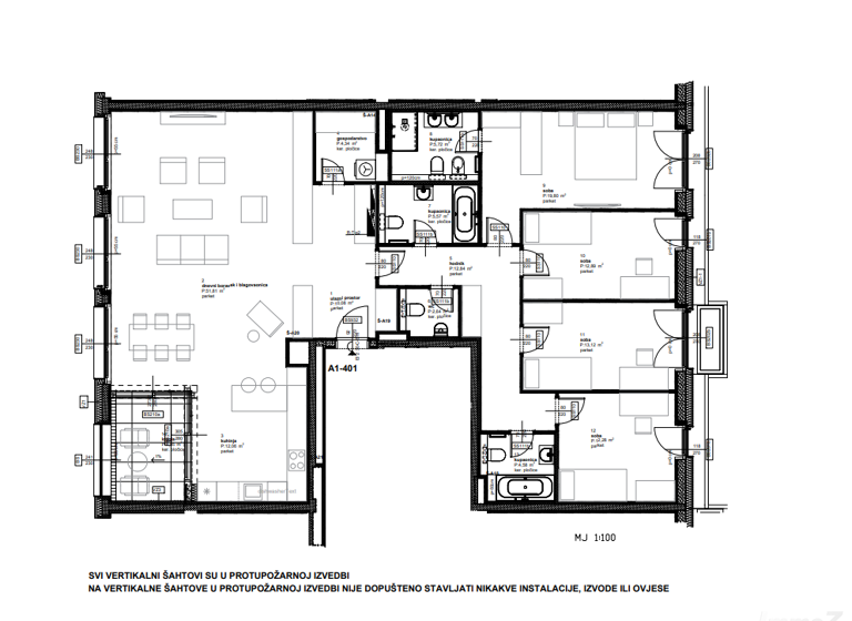 Wohnung zur Miete 4.650 € 174 m² frei ab sofort Zagreb 10000