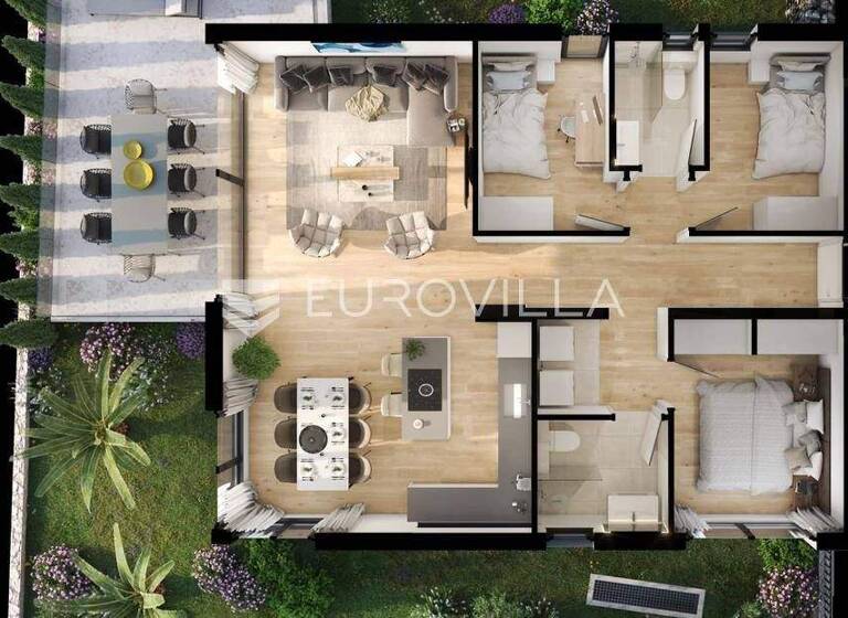 Wohnung zum Kauf 385.000 € 3 Zimmer 102 m² 1. Geschoss Belafuza Brodarica - Visnjik