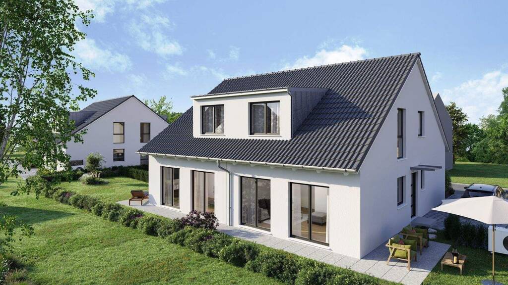 Doppelhaushälfte zum Kauf - Erstbezug provisionsfrei 614.000 € 5 Zimmer 121,9 m² 242,3 m² Grundstück frei ab sofort Lehningen Tiefenbronn 75233