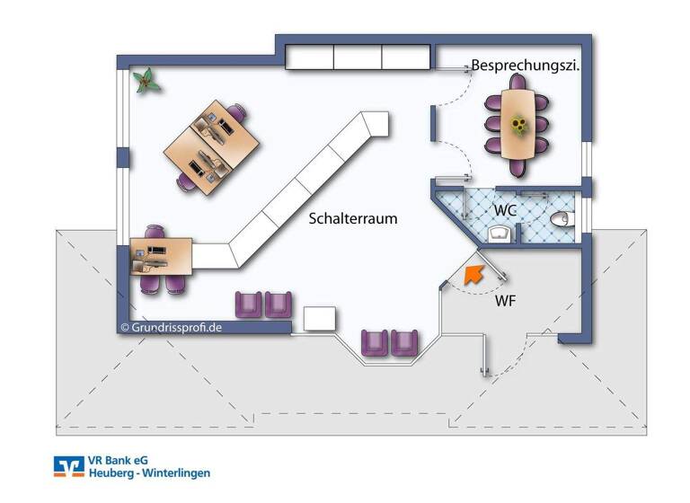 Büro zur Miete provisionsfrei 500 € 2 Zimmer Hartheim Meßstetten 72469