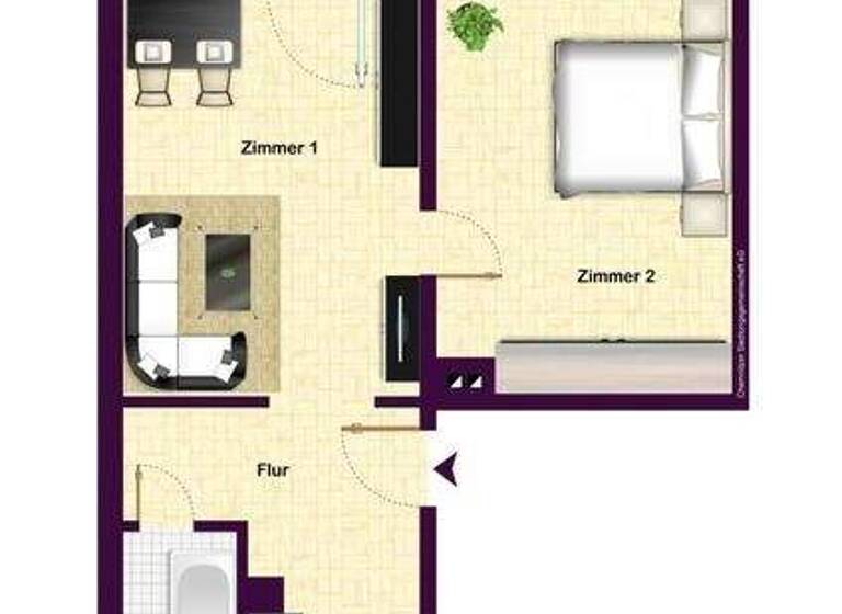 Wohnung zur Miete 295 € 2 Zimmer 48 m² 2. Geschoss frei ab sofort Albert-Schweitzer-Straße 22 Altendorf Chemnitz 09116