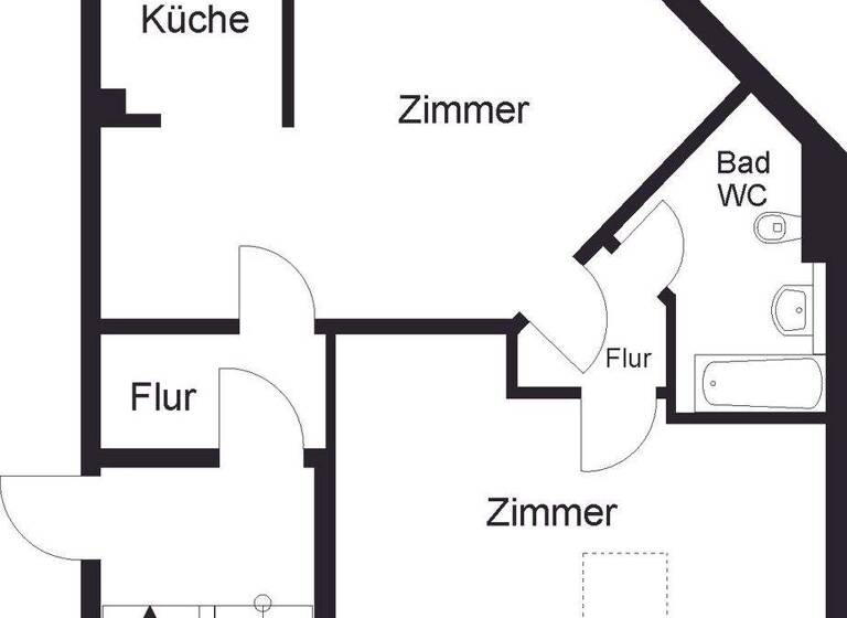 Wohnung zur Miete 371 € 2 Zimmer 60,8 m² Am Kloster 5A Halberstadt 38820