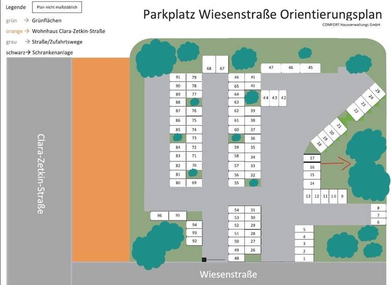 Außenstellplatz zur Miete 45 € Wiesenstraße 10 Zentrum Chemnitz 09111