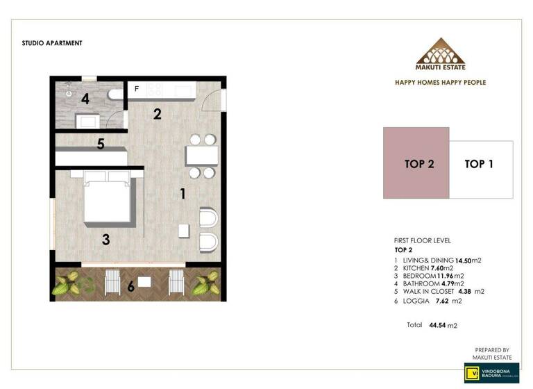 Studio zum Kauf - Erstbezug 78.883 € 1 Zimmer 43,2 m² 1. Geschoss Paje 73204