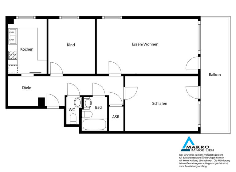 Wohnung zum Kauf 189.000 € 3 Zimmer 81,3 m²<br/>Wohnfläche 2.<br/>Geschoss Pinneberg 25421
