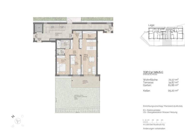 Wohnung zum Kauf 613.500 € 3 Zimmer 72,3 m² EG St. Lorenz 5310