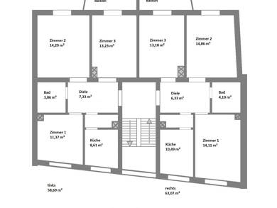 Wohnung zur Miete 380 € 13,2 m² 2. Geschoss Neubaustr. 50/52 Altstadt Würzburg 97070