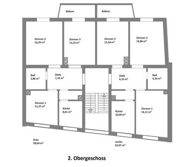 Wohnung zur Miete 380 € 13,2 m² 2. Geschoss Neubaustr. 50/52 Altstadt Würzburg 97070