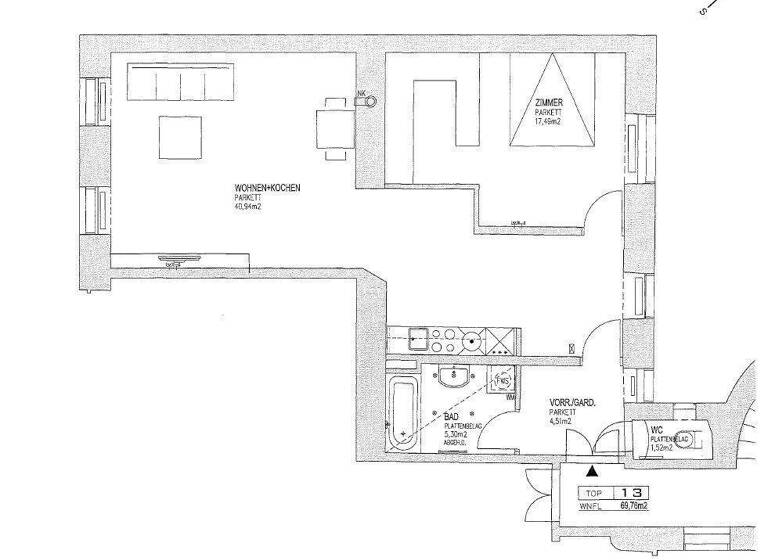 Wohnung zum Kauf 453.000 € 2 Zimmer 69,8 m² 2. Geschoss Hainburger Straße 47 Wien 1030