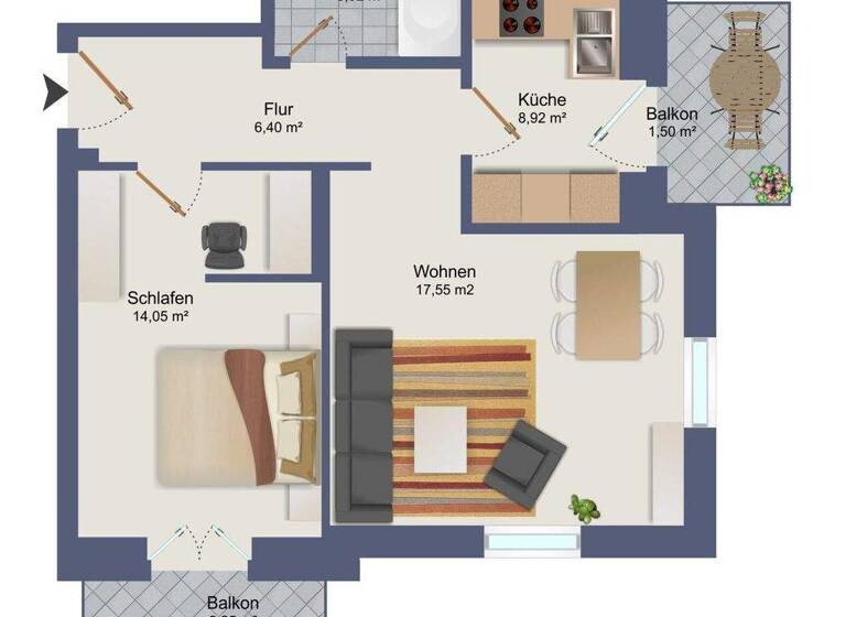 Wohnung zum Kauf 122.000 € 2 Zimmer 51,7 m² Mickten Dresden / Mickten 01139