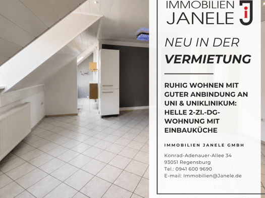 Wohnung zur Miete 560 € 2 Zimmer 61 m² Geschoss 2/2 frei ab 01.10.2026 Graßlfing Pentling 93080
