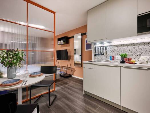 Studio zur Miete - Erstbezug Wohnen auf Zeit 1.424 € 1 Zimmer 25 m² frei ab sofort Sachsenstraße 15 Hammerbrook Hamburg 20097