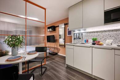 Studio zur Miete - Erstbezug Wohnen auf Zeit 1.344 € 1 Zimmer 27 m² frei ab sofort Sachsenstraße 15 Hammerbrook Hamburg 20097