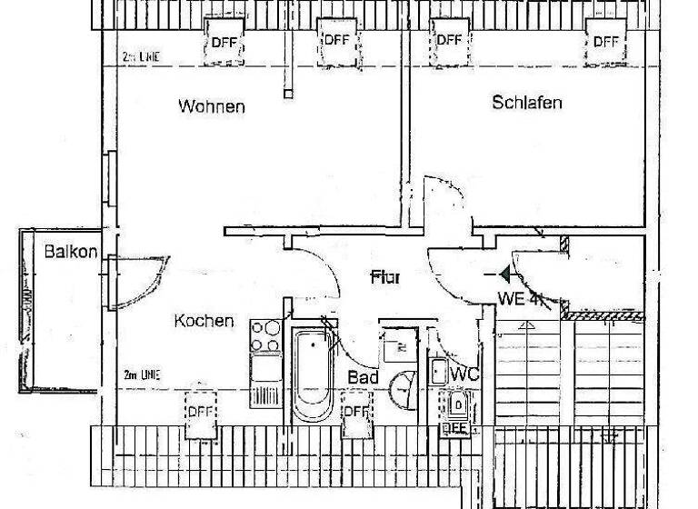 Wohnung zur Miete 360 € 2 Zimmer 60 m² 3. Geschoss Neue Sorge 45 Altenburg 04600