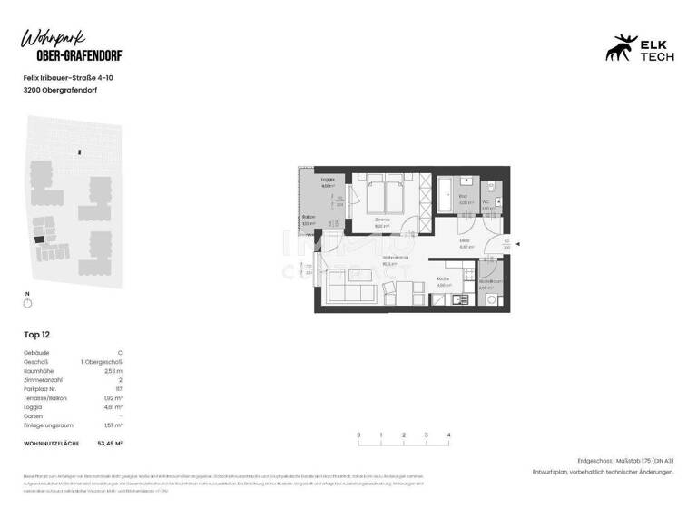 Wohnung zum Kauf - Erstbezug provisionsfrei 204.411 € 2 Zimmer 1. Geschoss Ober-Grafendorf 3200