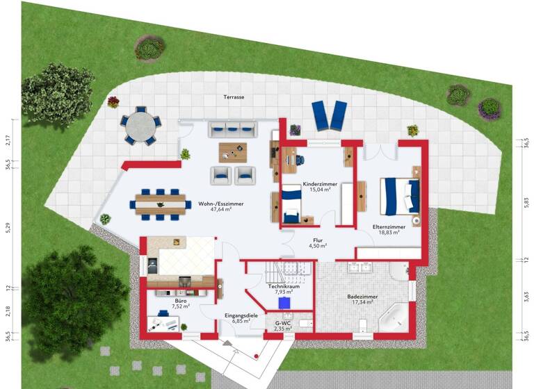 Einfamilienhaus zum Kauf 489.000 € 4 Zimmer 139,2 m² 592 m² Grundstück Tawern 54456