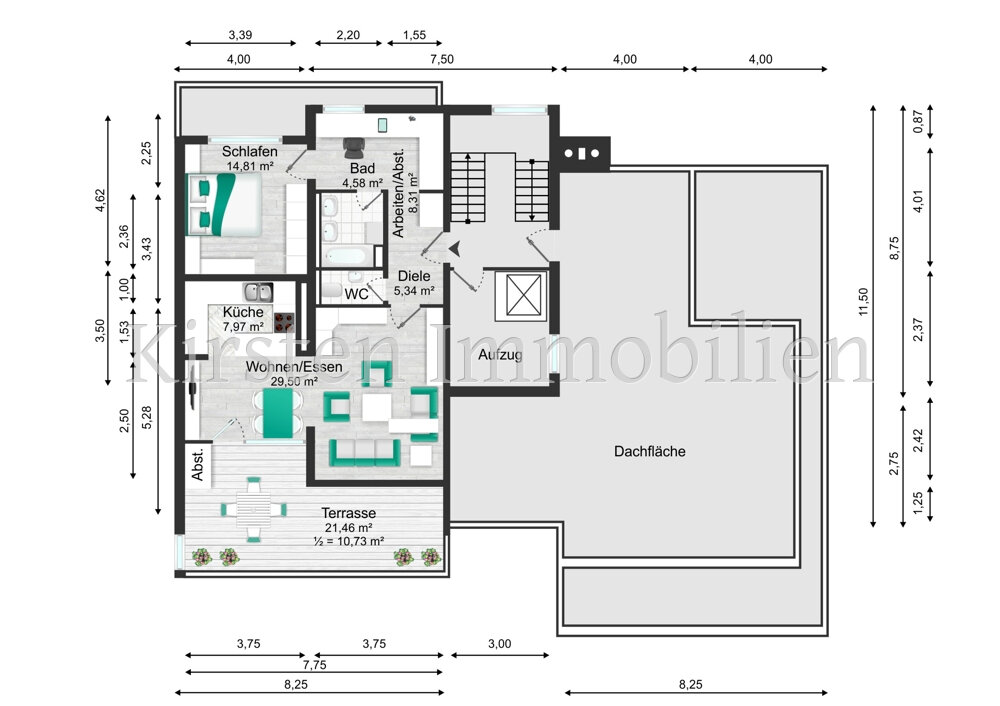 Penthouse zum Kauf als Kapitalanlage geeignet 239.000 € 2,5 Zimmer 83 m²<br/>Wohnfläche Endingen Balingen 72336