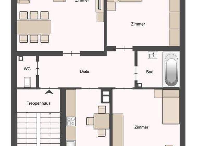 Wohnung zum Kauf 189.500 € 3 Zimmer 71 m² 1. Geschoss Kaiser-Friedrich-Str. 94 Südweststadt Pforzheim 75172