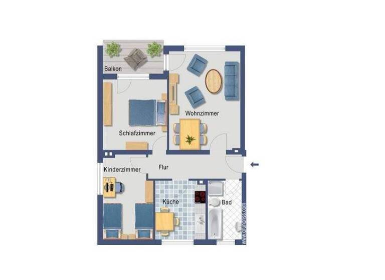 Wohnung zum Kauf provisionsfrei 243.000 € 4,5 Zimmer 69,8 m² 2. Geschoss Mintarder Weg 9 Unterrath Düsseldorf 40472