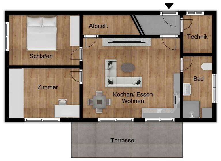 Wohnung zur Miete 750 € 3 Zimmer 64 m² EG Zirgesheim Bayern - Donauwörth 86609