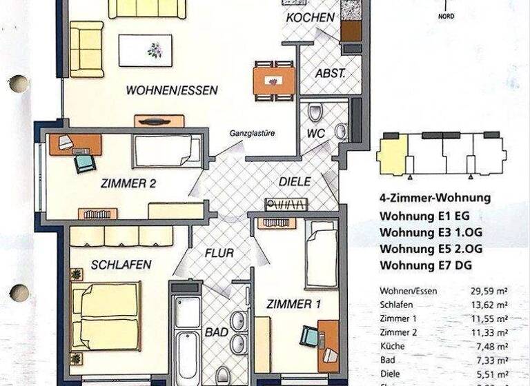 Wohnung zum Kauf provisionsfrei 629.000 € 4,5 Zimmer 101 m² EG frei ab 30.07.2026 Remseck-Pattonville Remseck am Neckar 71686