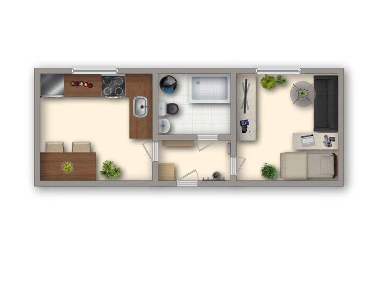 Studio zur Miete 283 € 1 Zimmer 34,2 m² 1. Geschoss frei ab 01.03.2026 Schubertstraße 12 Görden Brandenburg an der Havel 14772