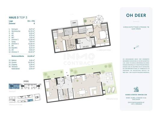 Stadthaus zum Kauf - Erstbezug provisionsfrei 570.138 € 4 Zimmer 111,7 m² Wien 1220
