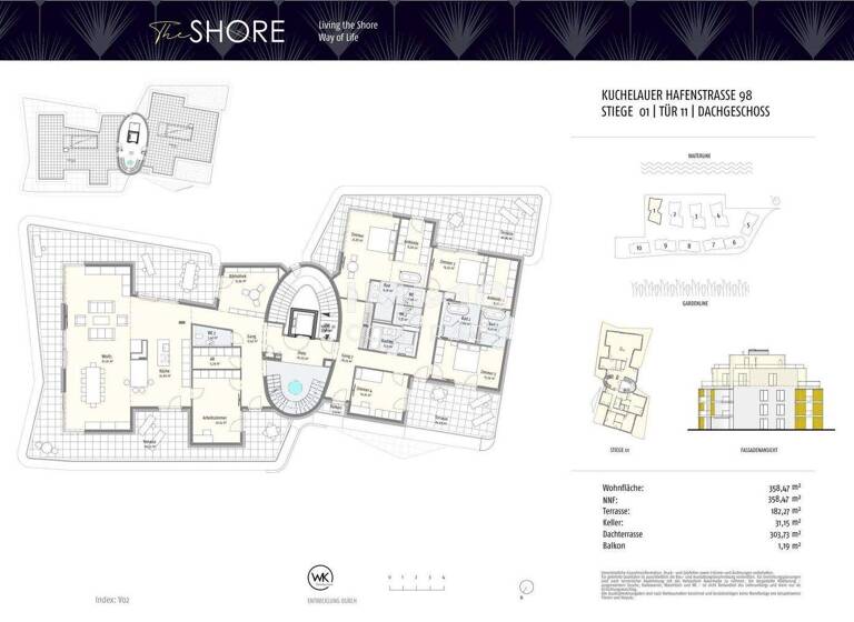 Penthouse zum Kauf - Erstbezug 4.999.000 € 6 Zimmer 357,7 m² Wien 1190