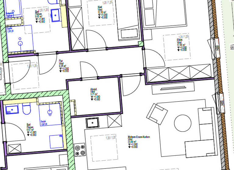 Wohnung zum Kauf 676.900 € 3 Zimmer 96,7 m² Diedorf 86420