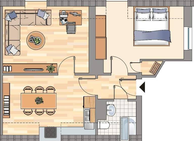 Wohnung zur Miete 359 € 2 Zimmer 44,5 m² 2. Geschoss Straßburger Straße 21 Eilpe Hagen 58091