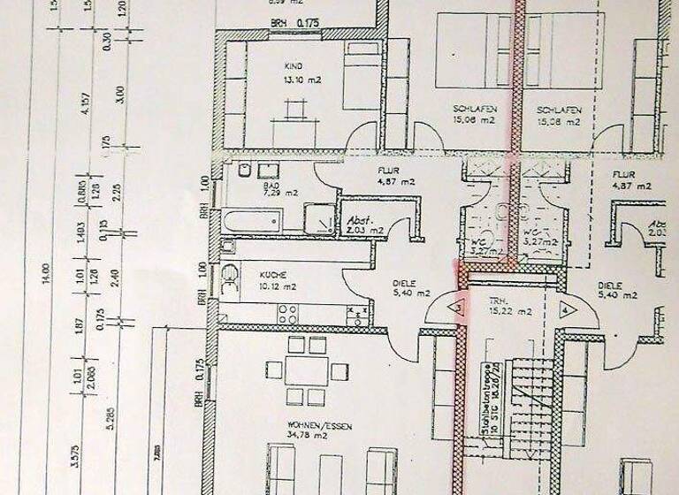 Wohnung zur Miete 1.200 € 3 Zimmer 112 m² 1. Geschoss frei ab sofort Moitzfeld Bergisch Gladbach 51429