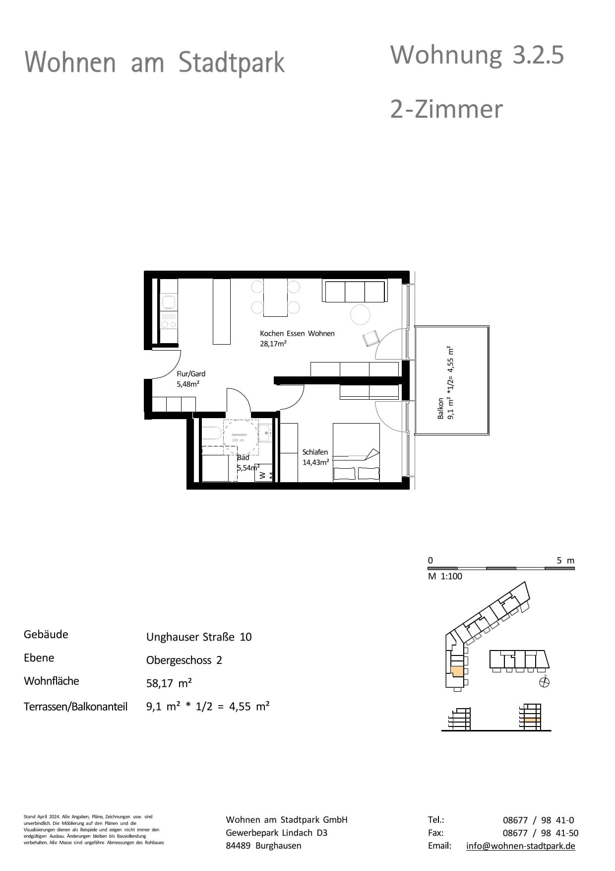 Wohnung zum Kauf provisionsfrei als Kapitalanlage geeignet 316.000 € 2 Zimmer 58,2 m²<br/>Wohnfläche Unghauser Straße 10 Burghausen Burghausen 84489