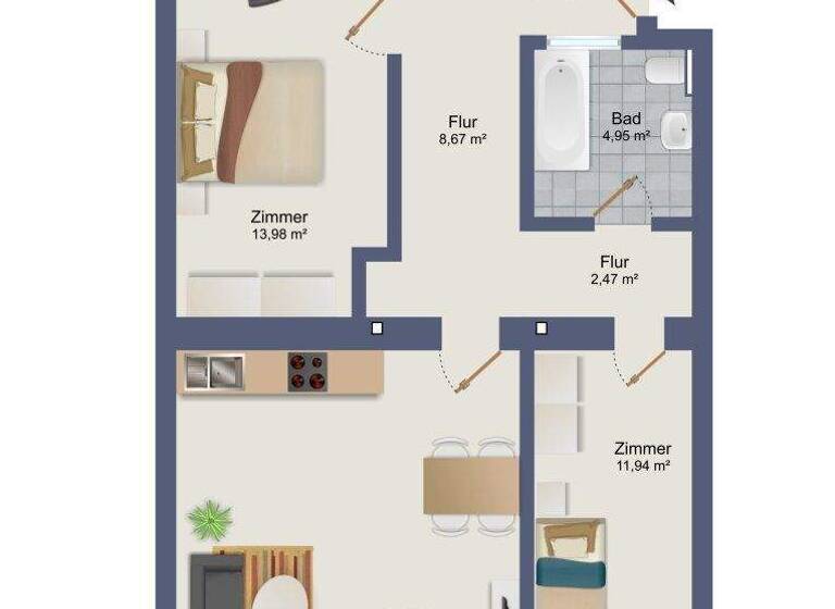 Wohnung zum Kauf - Erstbezug 309.000 € 3 Zimmer 61,3 m² EG Wien 1050