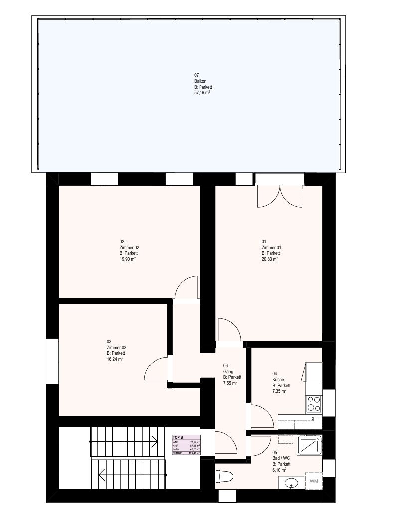 Wohnung zur Miete 2.315 € 3 Zimmer 78 m²<br/>Wohnfläche 1.<br/>Geschoss Defreggerstraße Pradl Innsbruck 6020