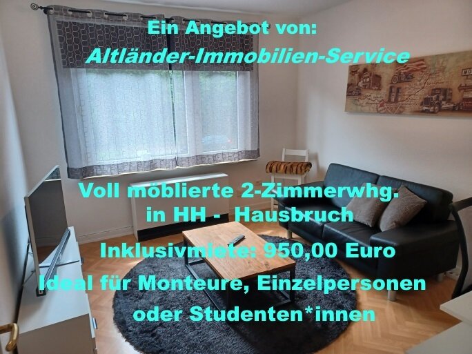 Wohnung zur Miete 950 € 2 Zimmer 48 m²<br/>Wohnfläche ab sofort<br/>Verfügbarkeit Hausbruch Hamburg 21147