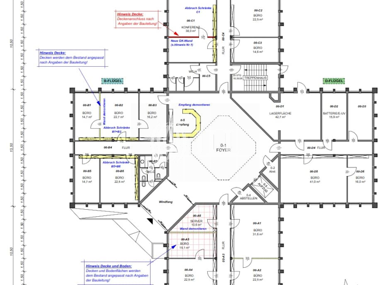 Bürofläche zur Miete 2.825 m² Bürofläche teilbar ab 565 m² Wattenscheid Bochum 44866